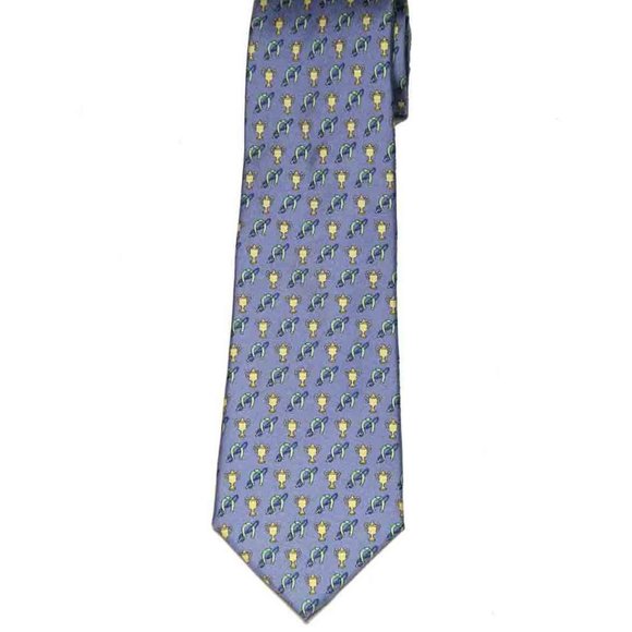 IMG_3034.jpg?v=1682452266&  Vineyard Vines Silk Tie Blue Trophy Horseshoe Pattern Piedmont Cup Men\'s Long